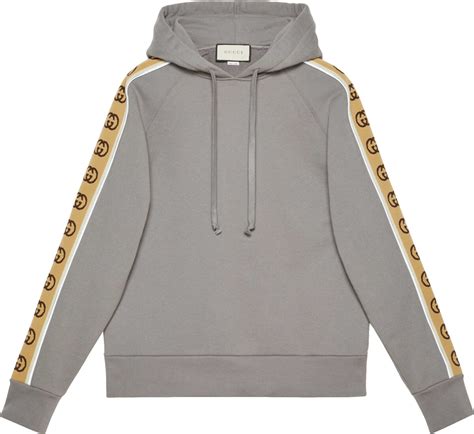 gucci striped hoodie|gucci logo velvet sweatshirt.